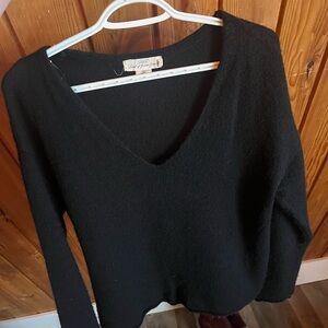 Black V-Neck Sweater